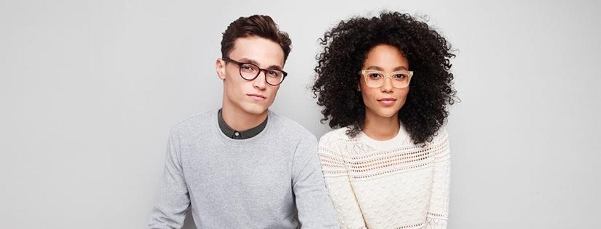 People wearing Warby Parker eyeglasses