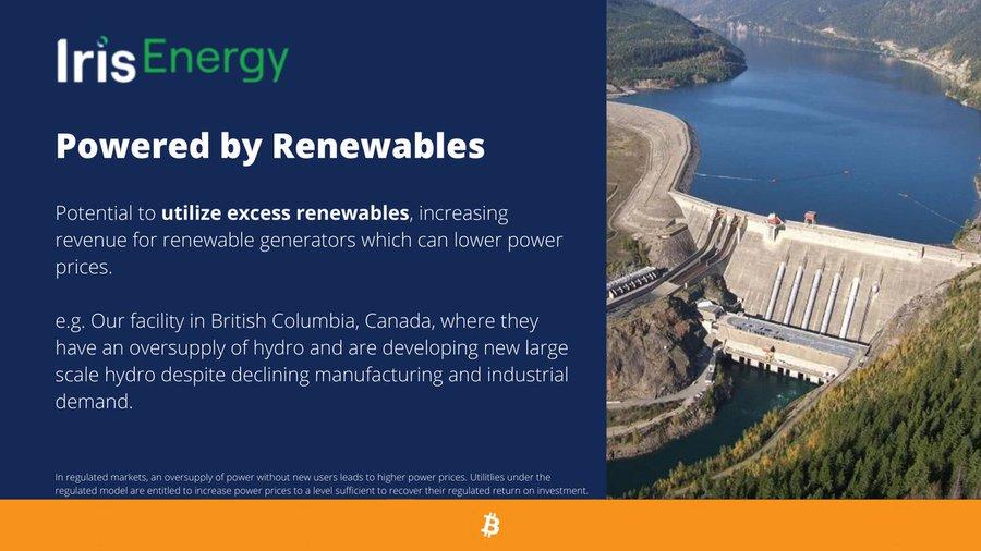 iris energy powered by renewables