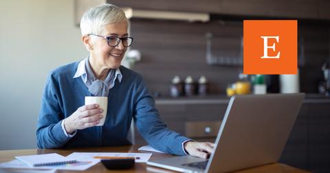 Women looking on a laptop and Etsy logo
