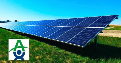 Solar panel and Altus Power logo