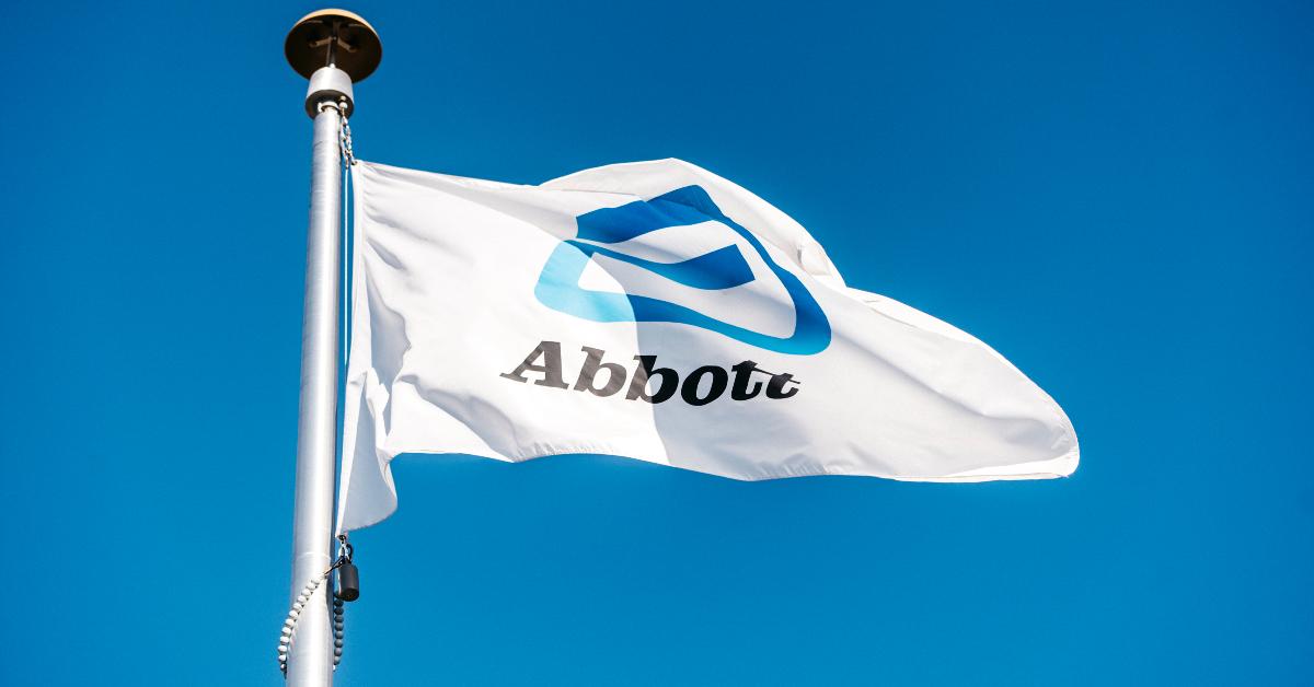 Abbott logo on flag