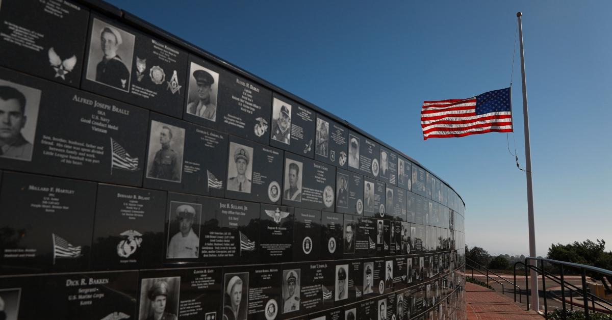 Memorial wall for U.S. troops killed in Afghanistan