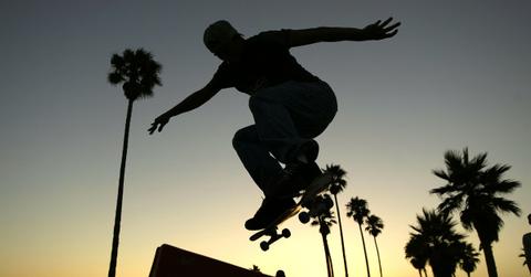 Person skating in California