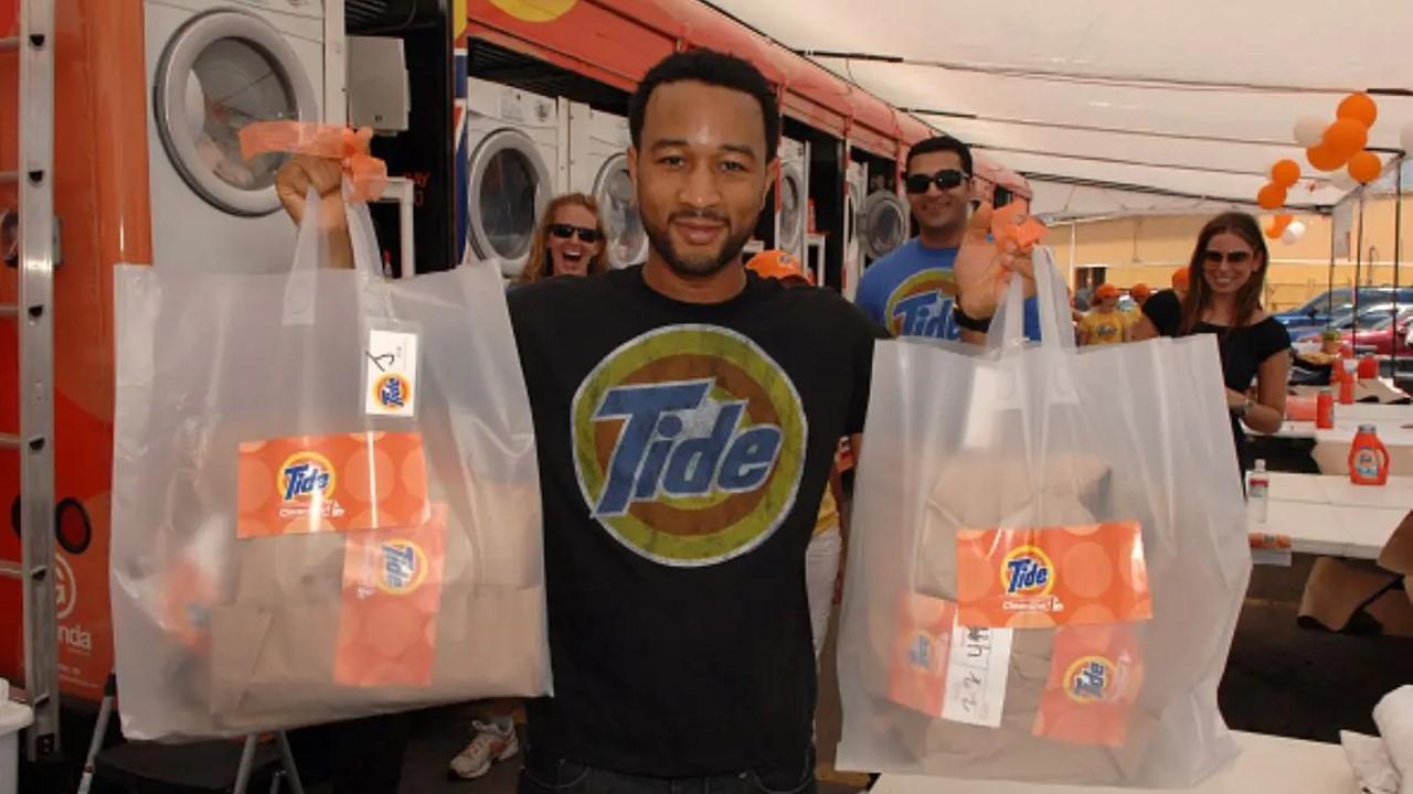 John Legend at the Tide CleanStart Mobile Laundromat in New Orleans