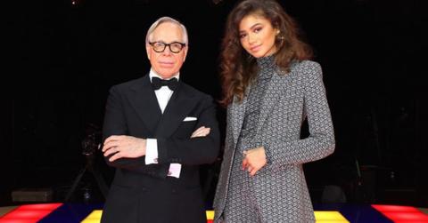 Tommy Hilfiger posing with actress Zendaya.