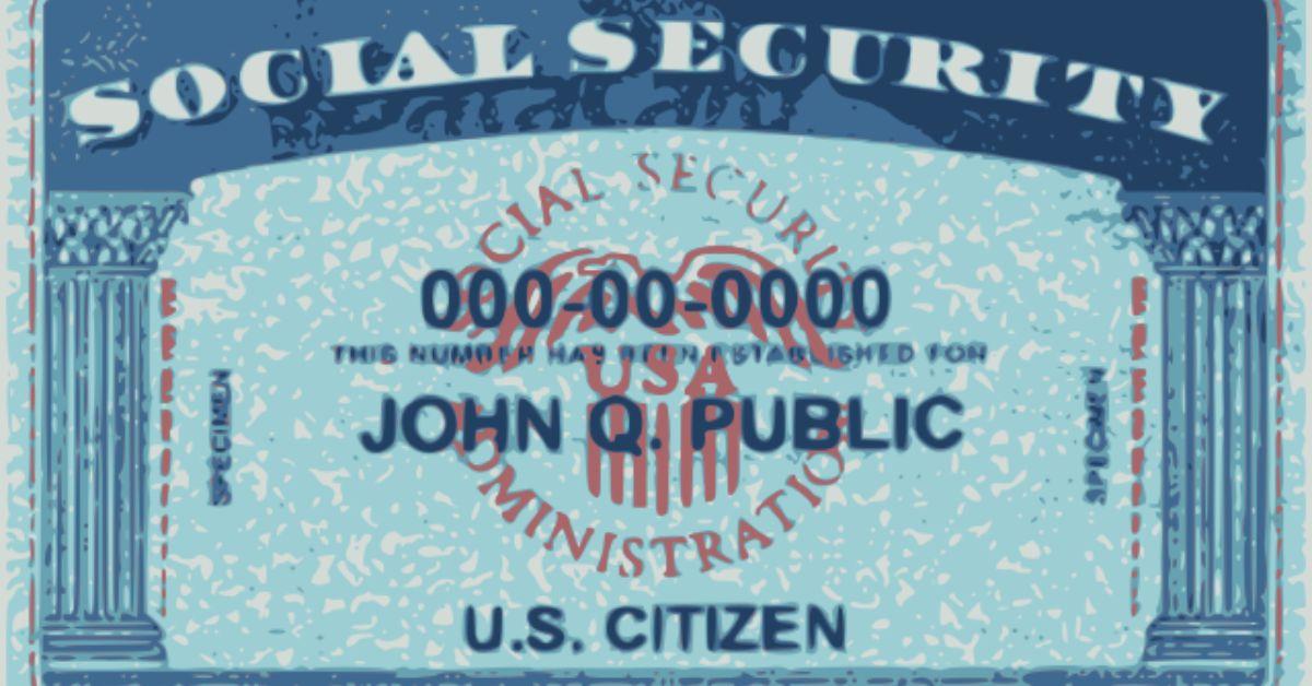 A sample social security card. 
