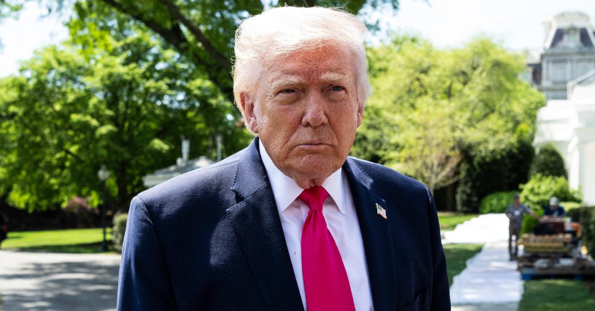 Trump outside of the White House.