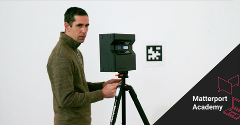Man using Matterport technology