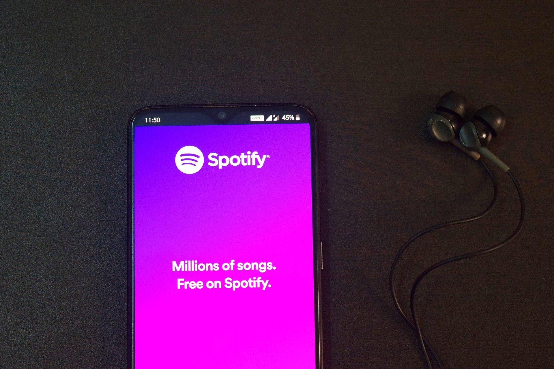 Spotify app on Apple iPhone