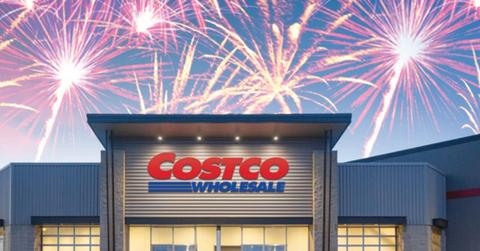 Costco store and fireworks