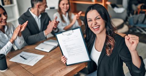 A woman got a new job