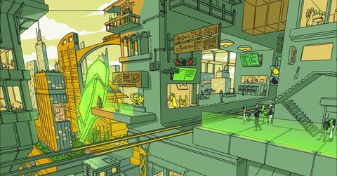 Robinhood illustration in green