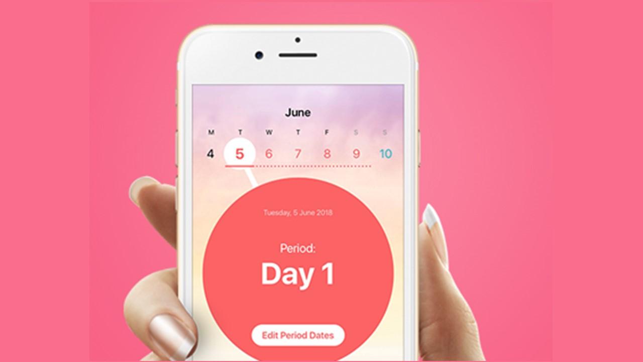 Flo period tracking app on smartphone screen