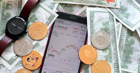 Silver and Gold Coins on Banknotes