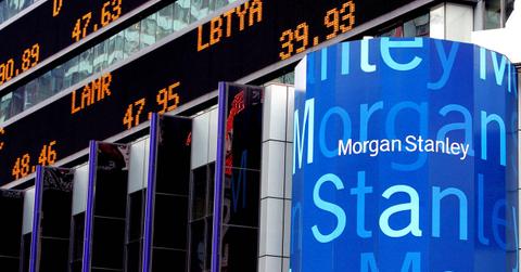 Morgan Stanley sign and stock numbers