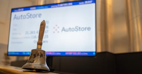 AutoStore stock information and a bell