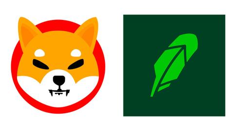 Shiba Inu and Robinhood logos