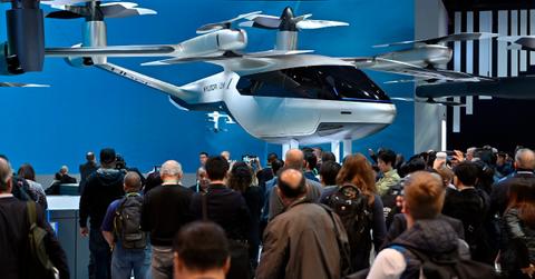 Electric air taxi on display