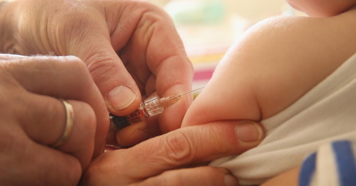 Baby receiving a vaccine 