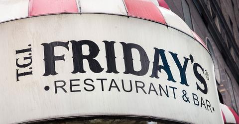 TGI Fridays restaurant sign