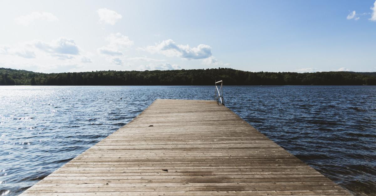 Pier on lake