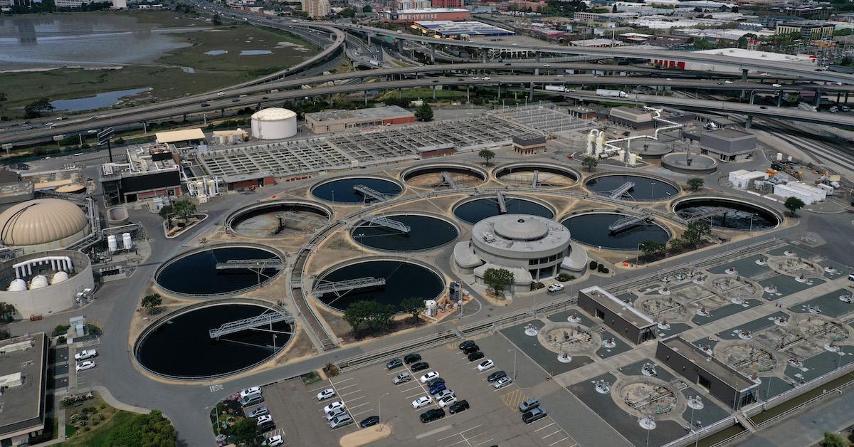 A water treatment plant in California.