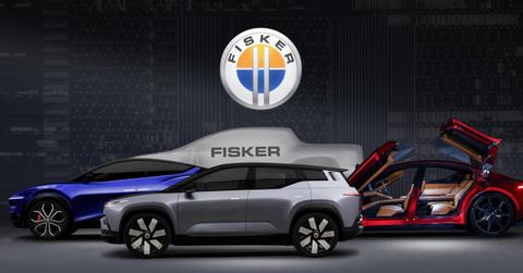 Fisker vehicles and logo