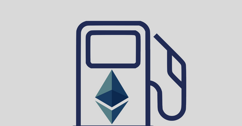Gas pump with Ethereum logo