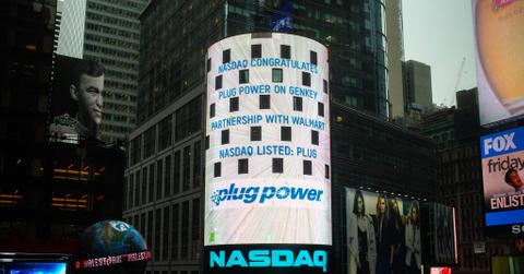 Plug Power Nasdaq stock sign