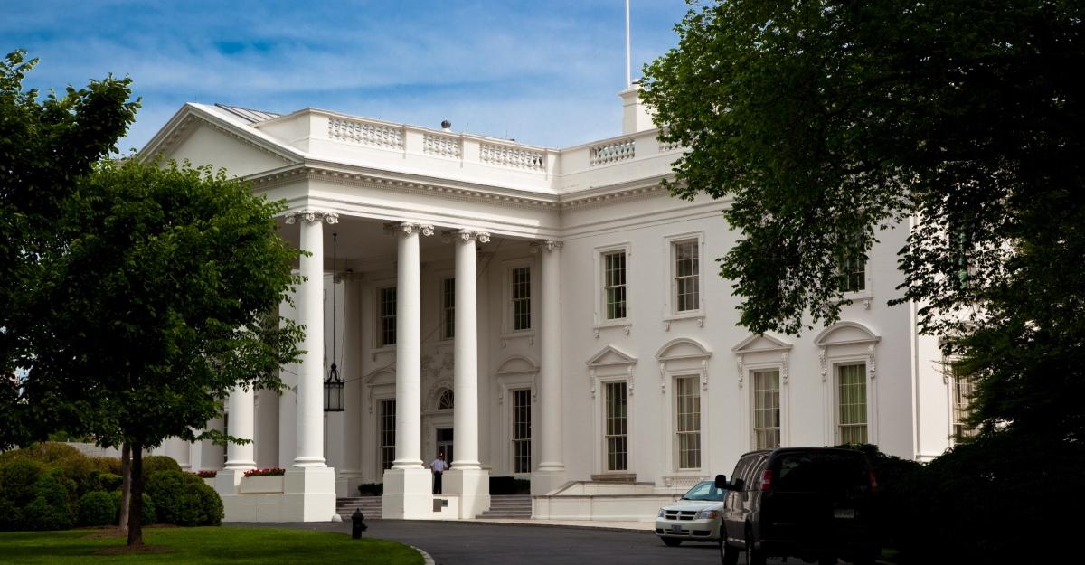the White House portico