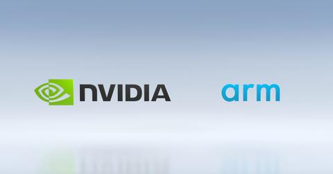 Nvidia and Arm logos