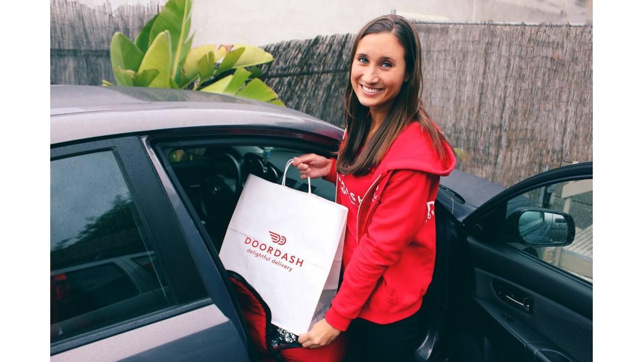 A DoorDash delivery driver