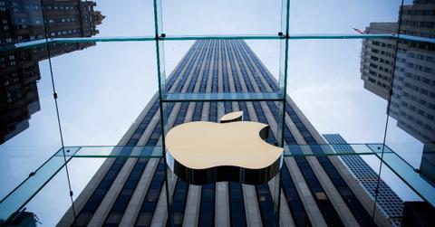 Apple logo on a building