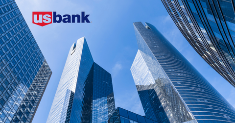 U.S. Bank logo and tall buildings