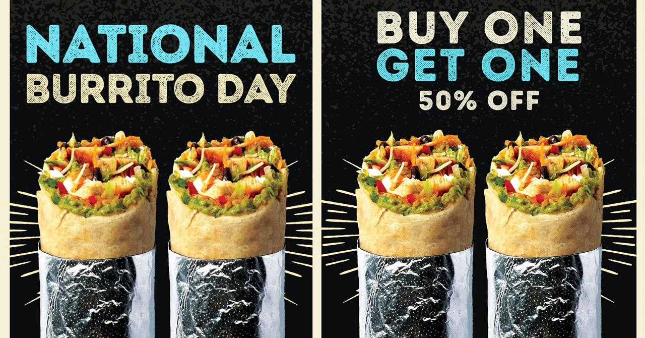 Tasty National Burrito Day Deals Taco Bell, Chipotle & More