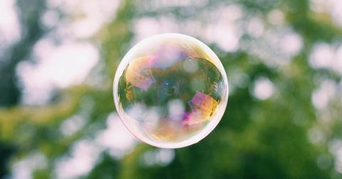 A bubble in the air