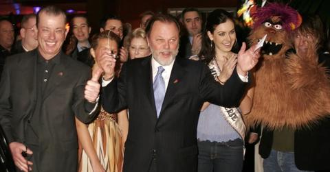 David Corriveau and James Corley celebrating at a Dave & Buster's.