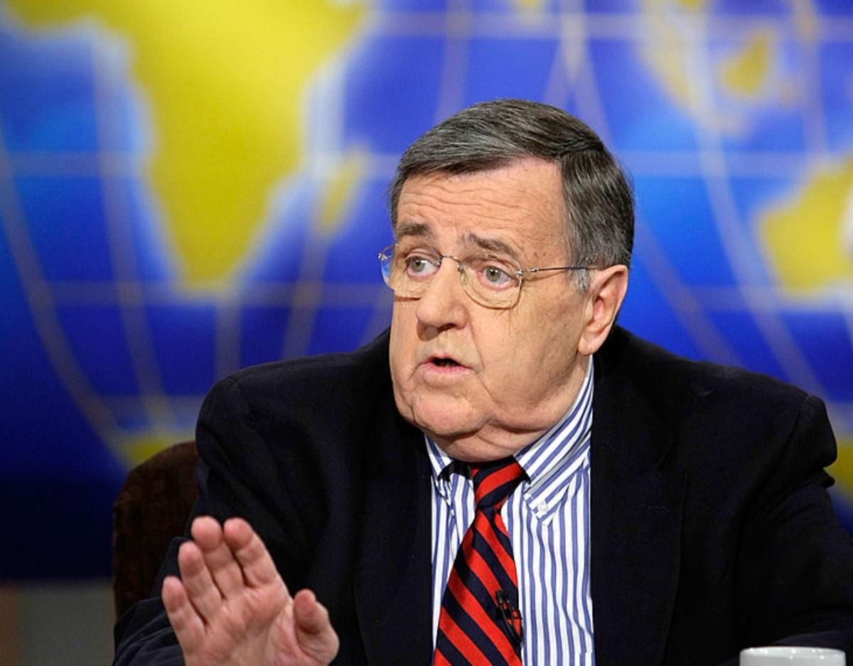 Political commentator Mark Shields during a 2008 'Meet the Press'