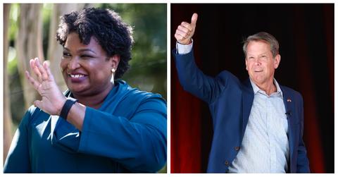 Stacey Abrams and Brian Kemp