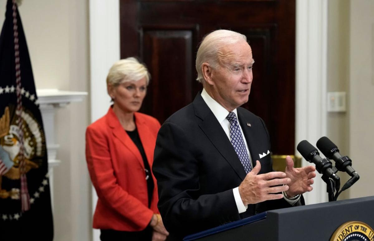 President Biden discussing a windfall tax