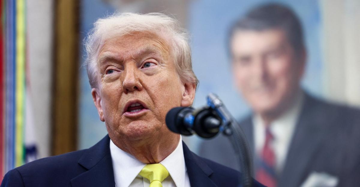 trump speaking at a press conference