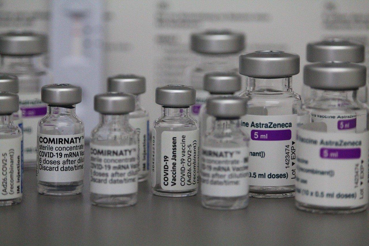 Vials of AstraZeneca COVID-19 vaccine