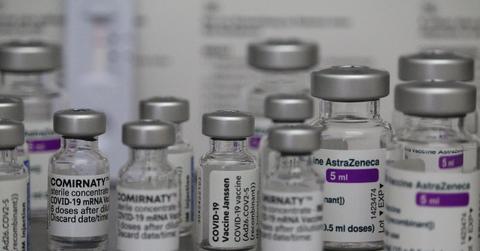 Vials of AstraZeneca COVID-19 vaccine