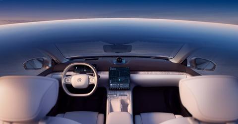 Inside a NIO car