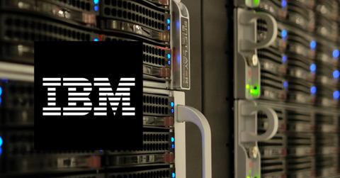 IBM logo and machine