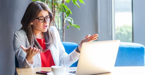 woman on computer meeting
