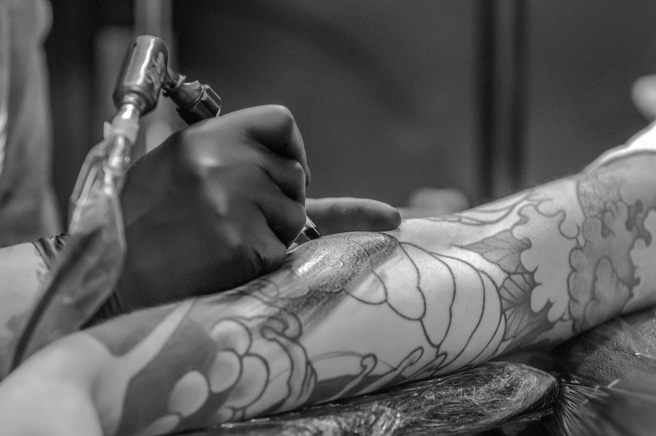 A person getting a tattoo