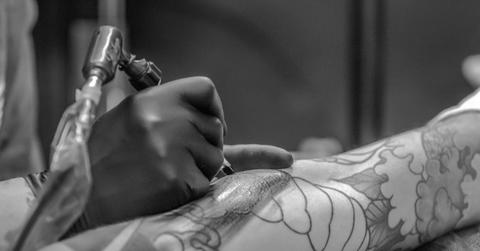 A person getting a tattoo