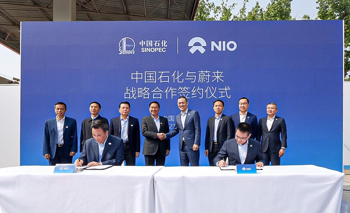 NIO and Sinopec signing strategic partnership agreement 