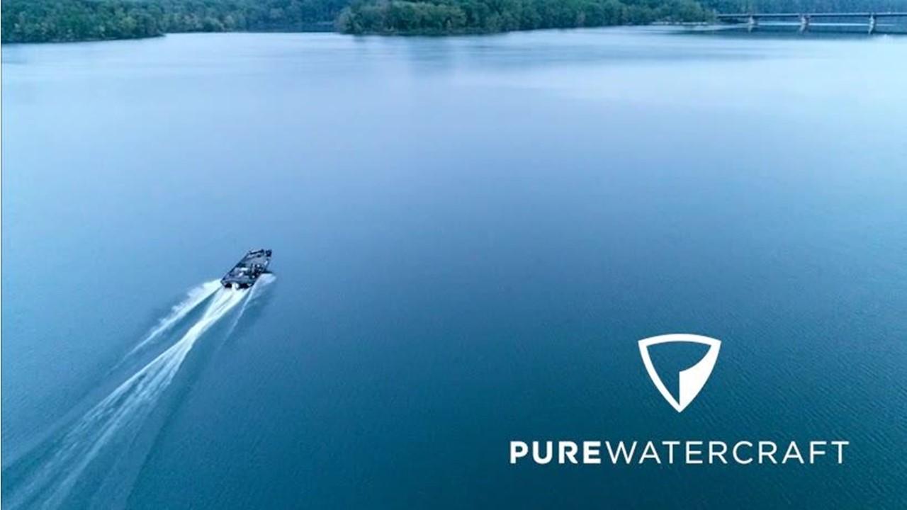 Pure Watercraft boat and logo